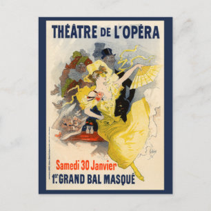 Cartão Postal Teatro de Ópera, Jules Chéret
