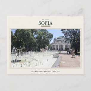 Cartão Postal Teatro e Fonte Ivan Vazov, Sófia