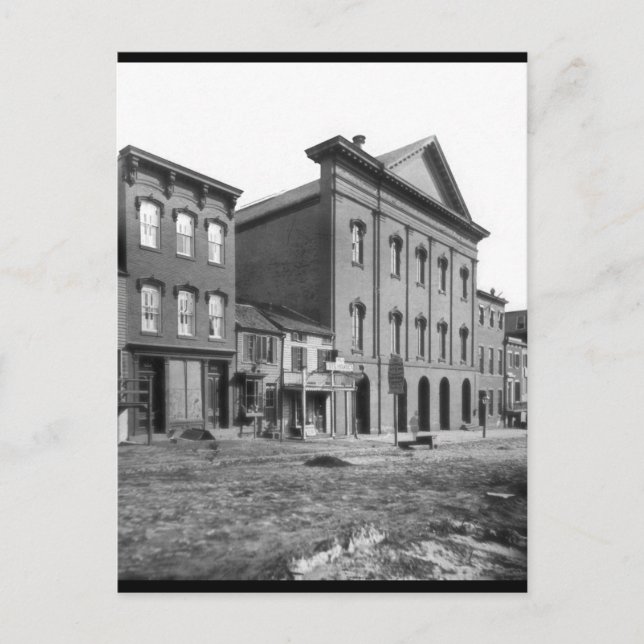 Cartão Postal Teatro Ford na época de Lincoln. Washington, D.C. (Frente)