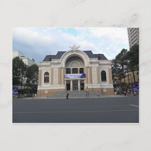 Cartão Postal Teatro Municipal em Ho Chi Minh Vietnã (Frente)
