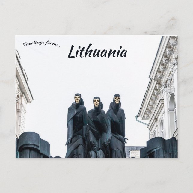 Cartão Postal Teatro Nacional de Drama na Lituânia (Frente)