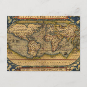 Cartão Postal Teatrum Orbis Ancião Viagem