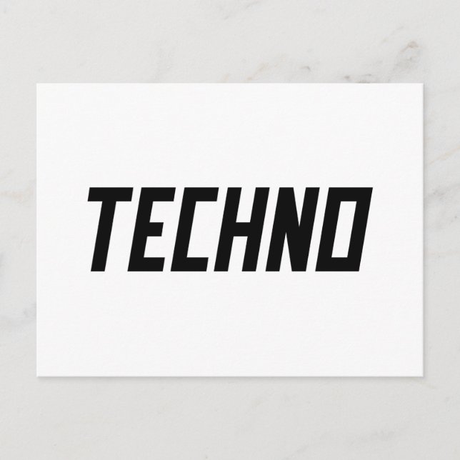 Cartão Postal TECHNO Music (Frente)