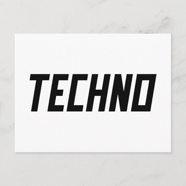 Cartão Postal TECHNO Music (Frente)