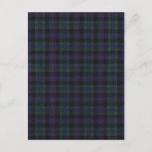 Cartão Postal tecido de padrão tartan Campbell Postcard