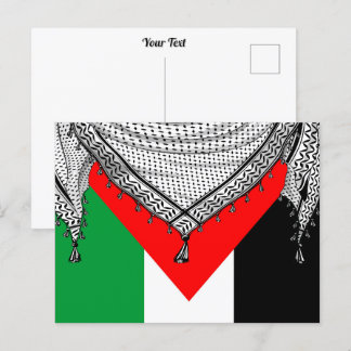 Cartão Postal Tecido Tradicional do Keffiyeh Scarf Palestino