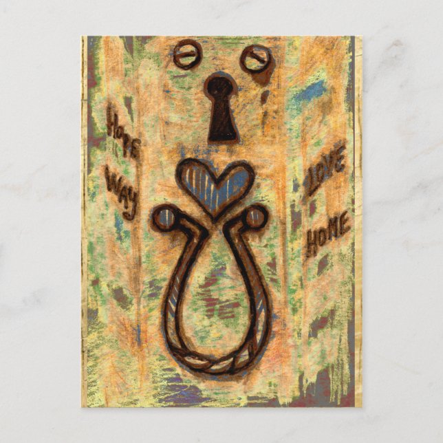 Cartão Postal Teclado e Coração (Frente)