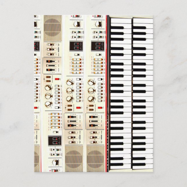 Cartão Postal Teclado Elétrico Antigo (Frente)