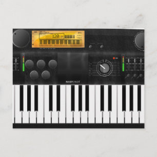 Cartão Postal Teclado eletrônico