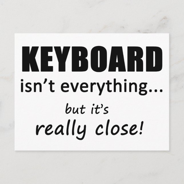 Cartão Postal Teclado não é tudo (Frente)