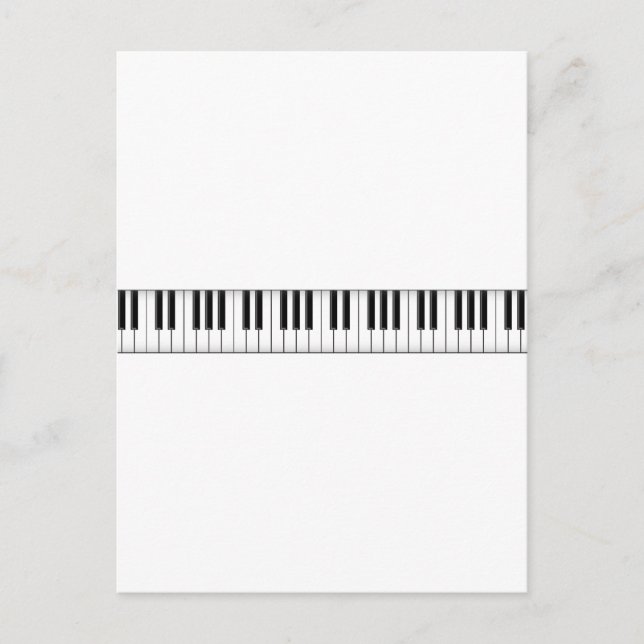 Cartão Postal Teclas do teclado/piano: (Frente)