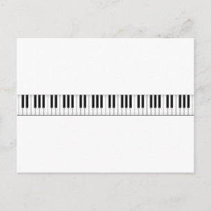 Cartão Postal Teclas do teclado/piano: