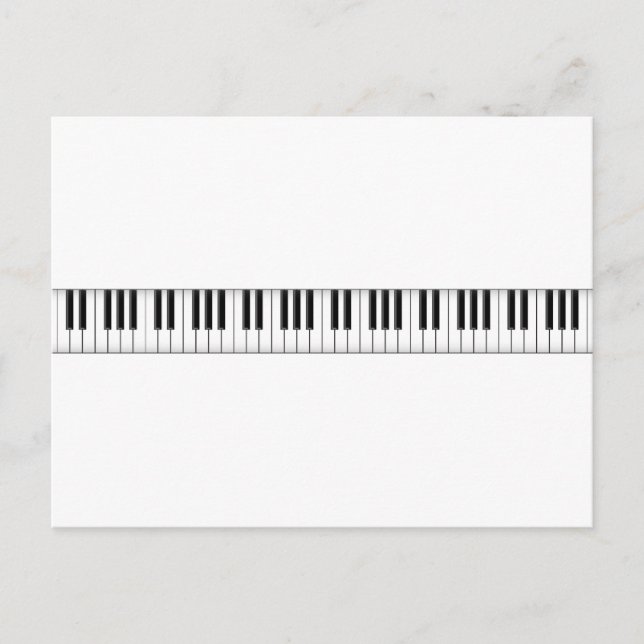 Cartão Postal Teclas do teclado/piano: (Frente)