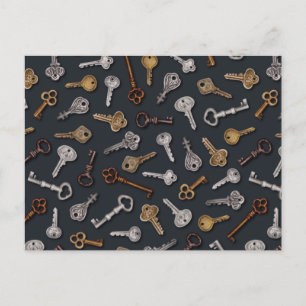 Cartão Postal Teclas Vintage e Antique