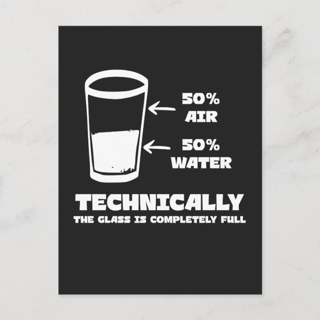 Cartão Postal Tecnicamente, o vidro é completamente engraçado no (Frente)