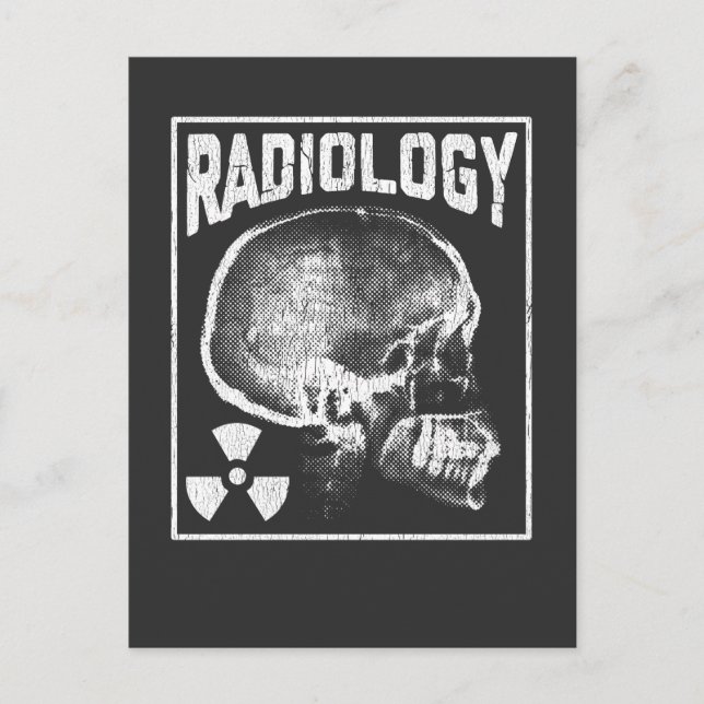 Cartão Postal Tecnólogo de Radiologia Técnica do Caveira Xray (Frente)
