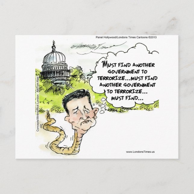 Cartão Postal Ted Cruz Slithers Do Congresso Engraçado (Frente)