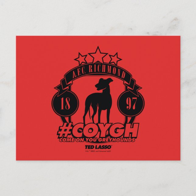 Cartão Postal Ted Lasso | AFC Richmond #COYGH (Frente)