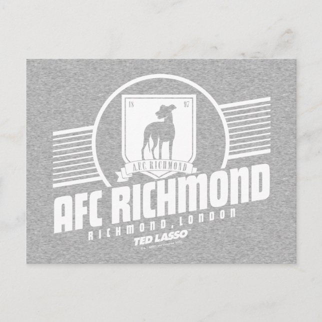Cartão Postal Ted Lasso | AFC Richmond - Gráfico de distribuição (Frente)