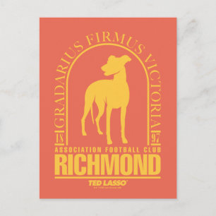 Cartão Postal Ted Lasso AFC Richmond Logotipo Dourado
