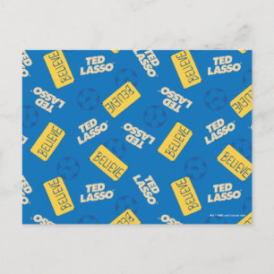 Cartão Postal Ted Lasso   Believe Sign and Ball Toss Pattern