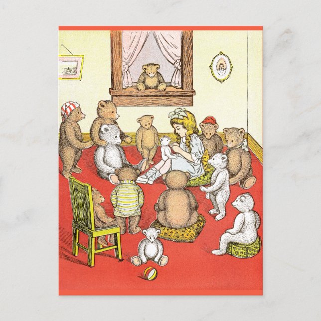 Cartão Postal Teddy Bears se reúne (Frente)