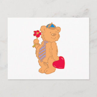 Cartão Postal Teddybär Herz Teddy