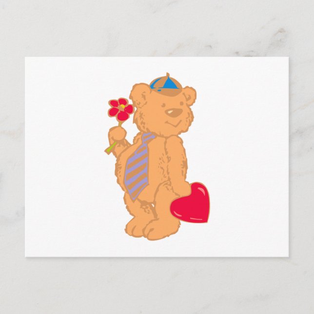 Cartão Postal Teddybär Herz Teddy (Frente)