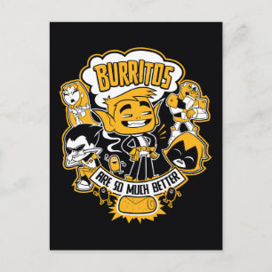 Cartão Postal Teen Titans Go!   Beast Boy "Burritos São Melhores