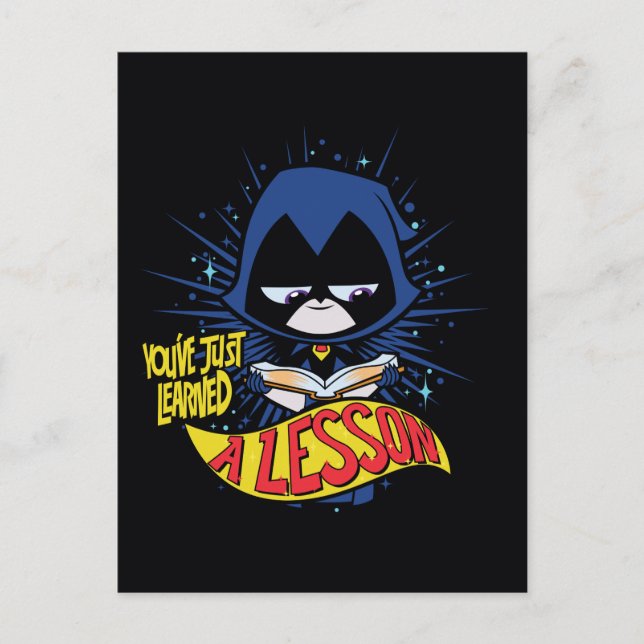 Cartão Postal Teen Titans Go! | Raven "Aprendeu Uma Lição" (Frente)