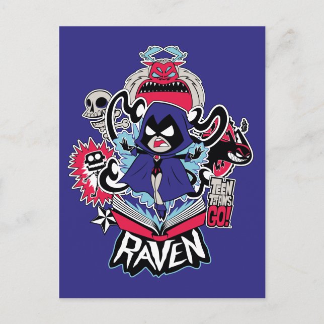 Cartão Postal Teen Titans Go! | Raven Demonic Powers Graphic (Frente)