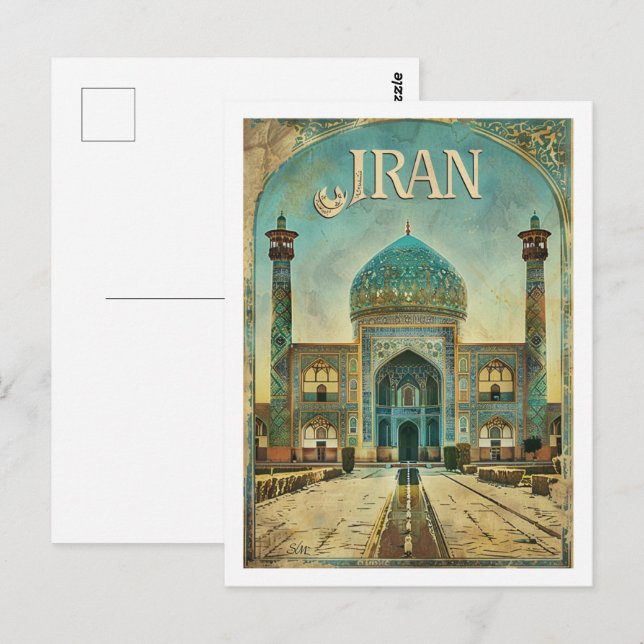 Cartão Postal Téhéran Irã Pérsia Antigo Lugar de Viagem Famoso (Frente/Verso)