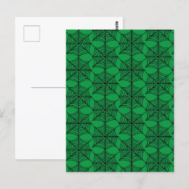 Cartão Postal Teias de Aranha de Halloween em Verde