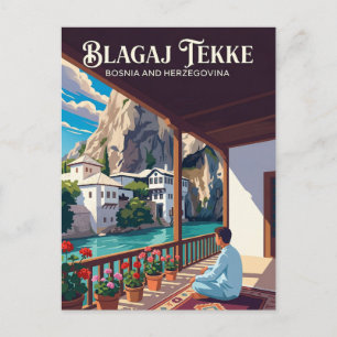 Cartão Postal Tekke de Blagaj Bósnia e Herzegovina