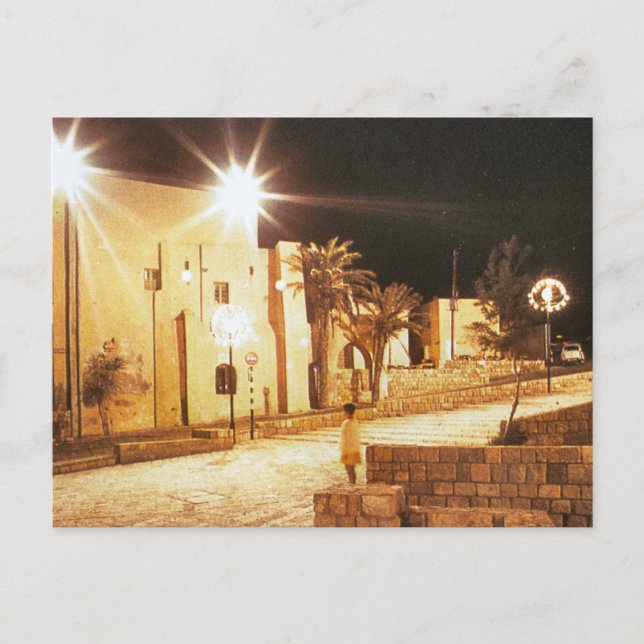 Cartão Postal Tel aviv - Jaffa à noite (Frente)