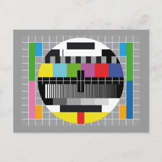 Cartão Postal Tela de teste de TV
