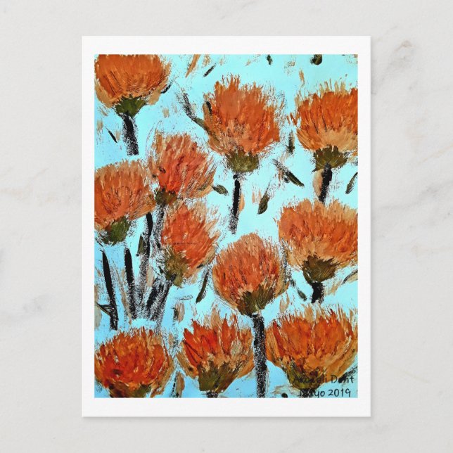 Cartão Postal Tela Envelopada Premium (Brilho) Dianthus (Frente)