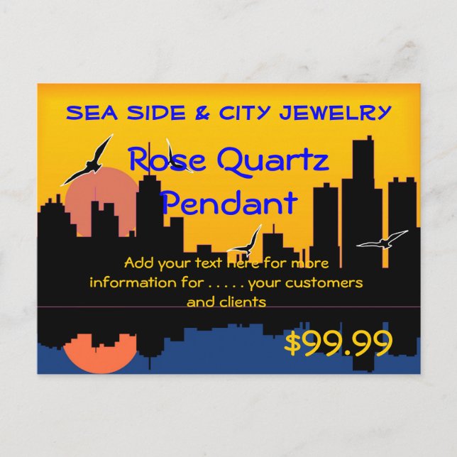 Cartão Postal Tela Skyline Sunset (Frente)