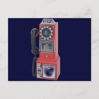 CARTÃO POSTAL TELEFONE DE PAGAMENTO VERMELHO