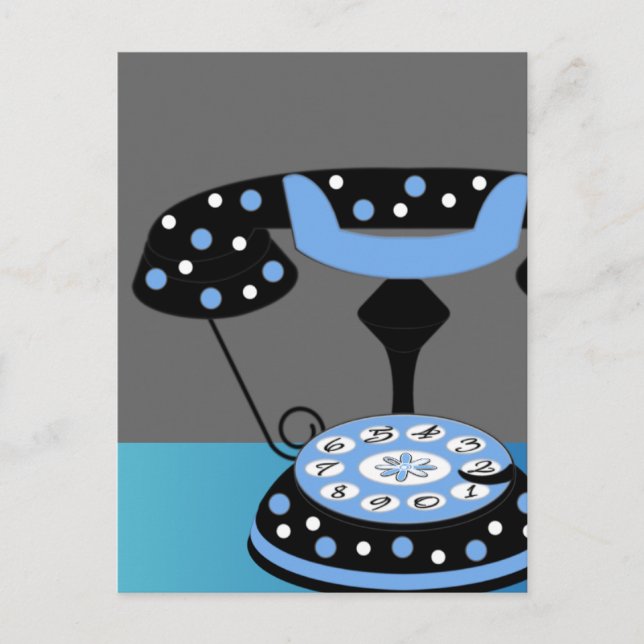 Cartão Postal Telefone modesto (Frente)