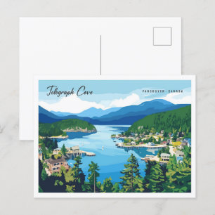 Cartão Postal Telegraph Cove Vancouver Canadá Viagem