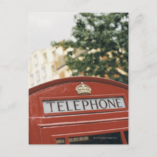 Cartão Postal Telephone booth in London England