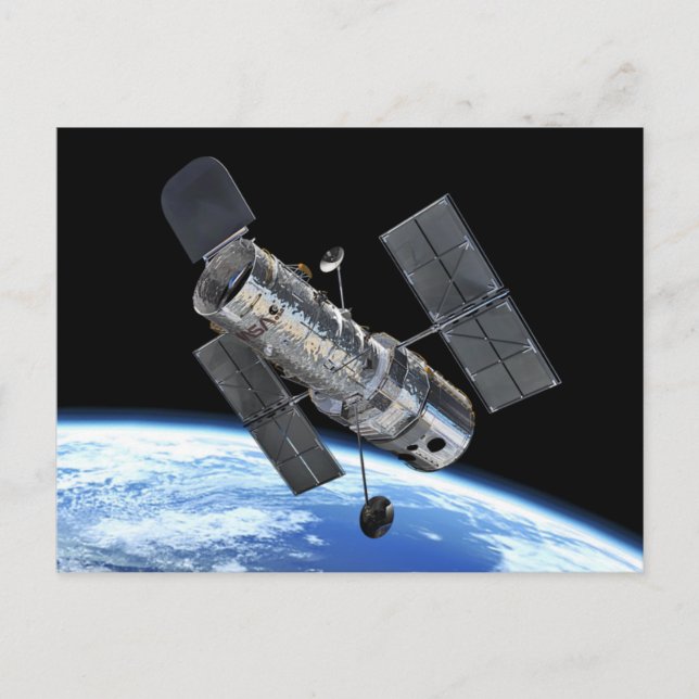 Cartão Postal Telescópio Espacial Hubble na Terra Orbit Foto da  (Frente)