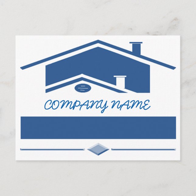 Cartão Postal Telhado azul (Frente)