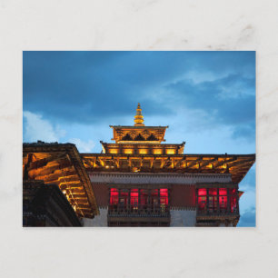 Cartão Postal Telhado Budista Dzong
