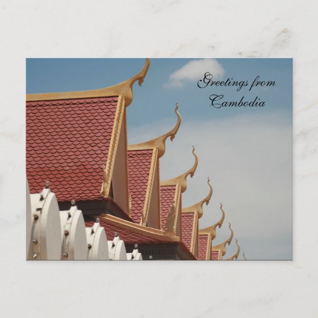 Cartão Postal telhados de penh do telefone (Frente)