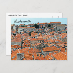 Cartão Postal Telhados Famosos da Cidade Antiga de Dubrovnik - D
