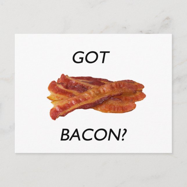Cartão Postal Tem bacon? (Frente)