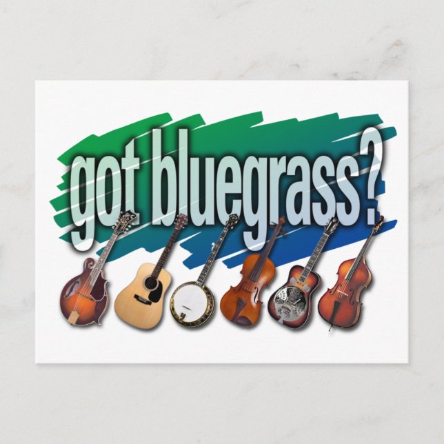 Cartão Postal "Tem Bluegrass?" (Frente)