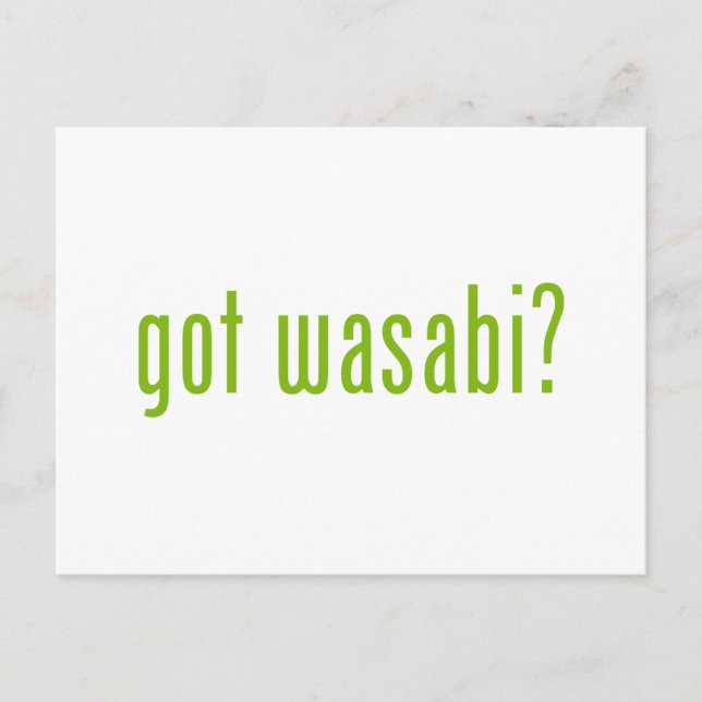 Cartão Postal tem o wasabi? (Frente)